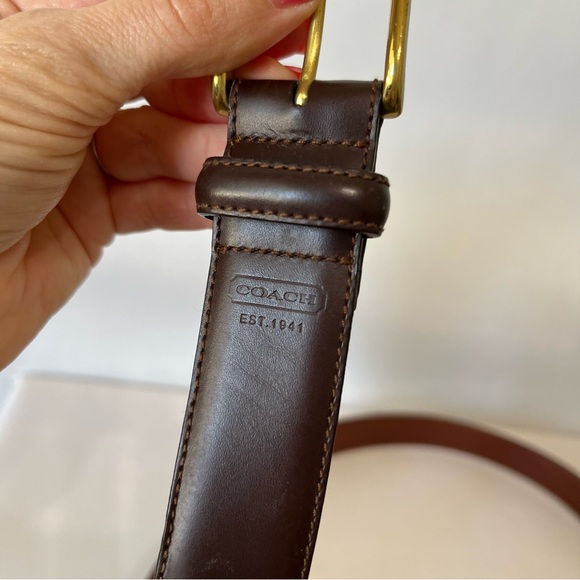 Coach Brown Leather Belt - Picture 4 of 12